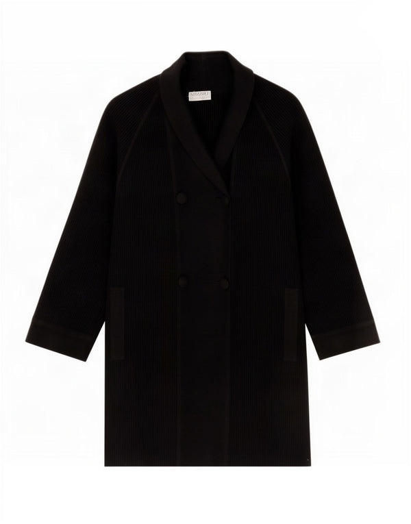 STIZZOLI Dame Dobbeltradet Frakke UK 16 Large Black