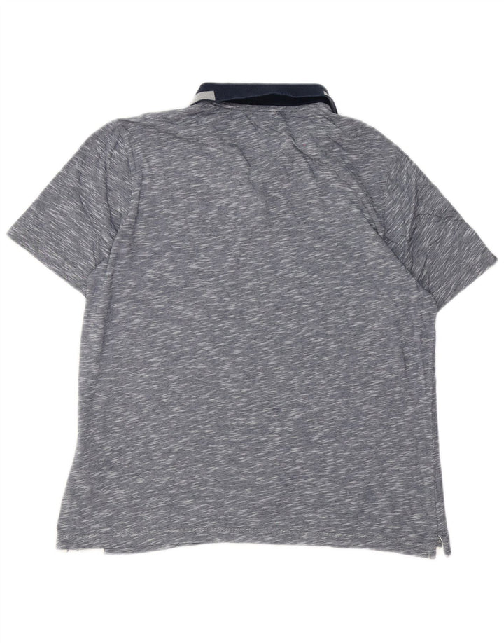 Ted Baker herre poloskjorte str. 4 Large Navy Blue Flecked Bomuld
