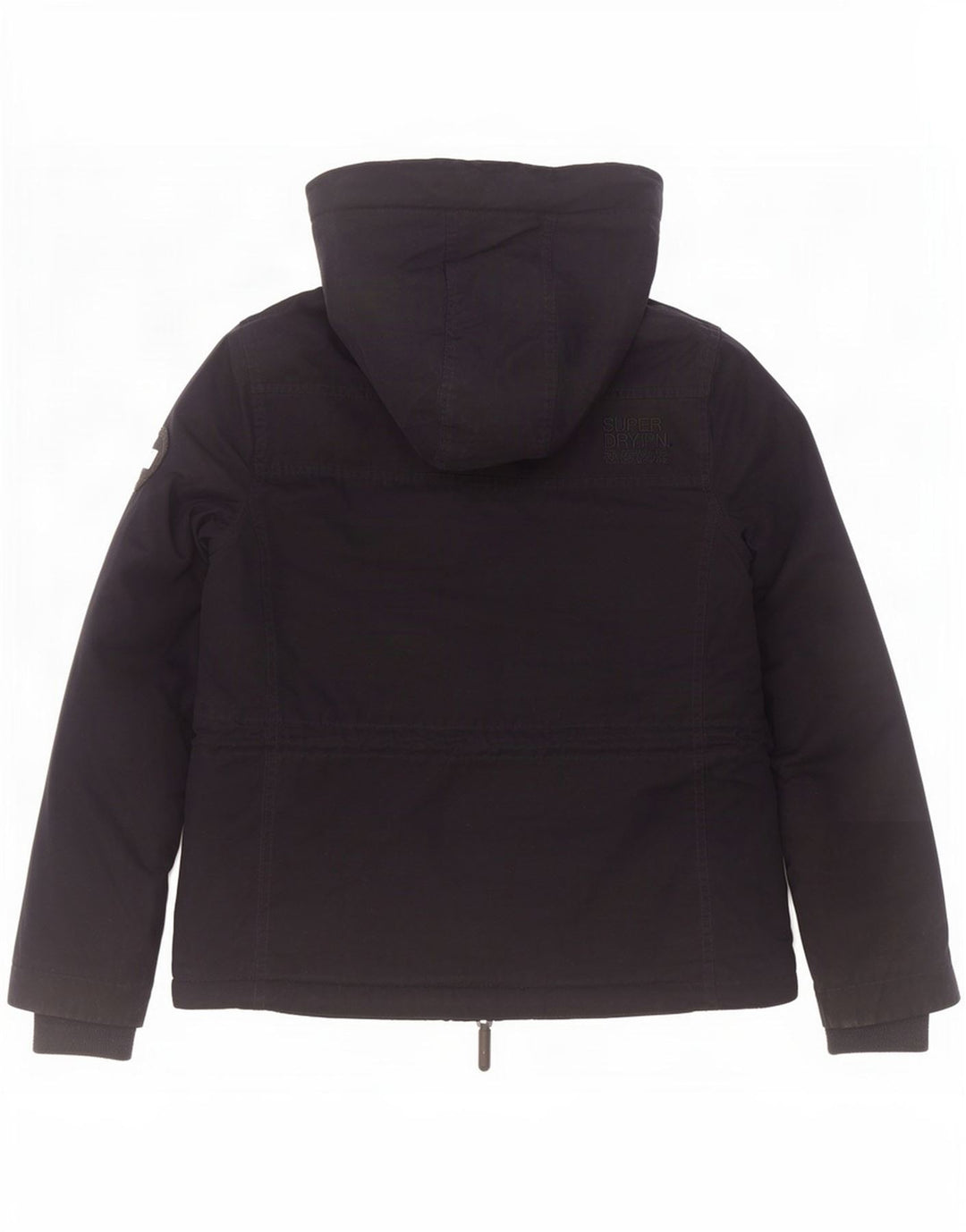 Superdry Windparka vindjakkejakke med hætte til kvinder UK 14 Medium Navy Blue