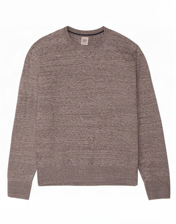 Gap Womens Oversized Boat Neck Jumper Sweater UK 10 Small Grey Flecked