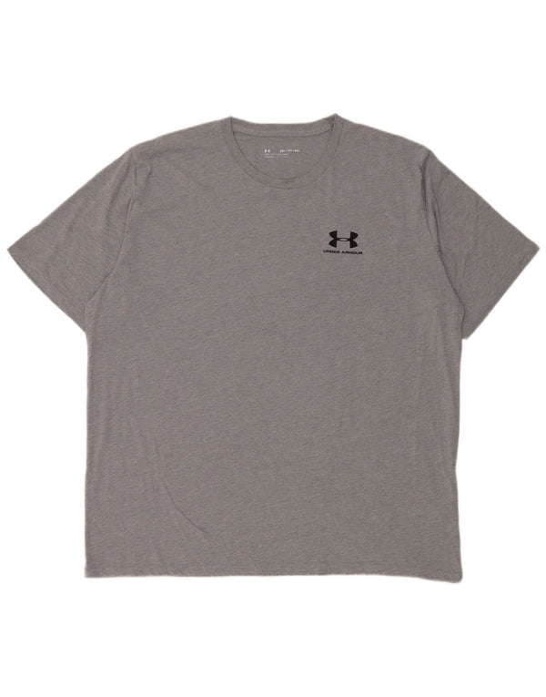 Under Armour Herre Loose Fit T-Shirt Top 2XL Grå Bomuld