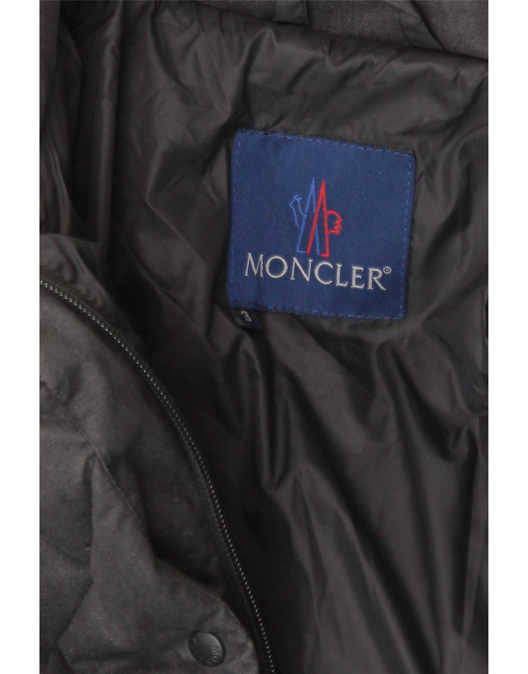 Moncler Dame Oversized Polstret Frakke Størrelse 3 Medium Grey Cotton