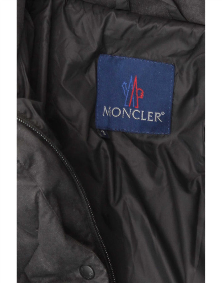 Moncler Dame Oversized Polstret Frakke Størrelse 3 Medium Grey Cotton
