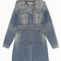 Gas Dame Denim Coat UK 10 Small Blue Cotton