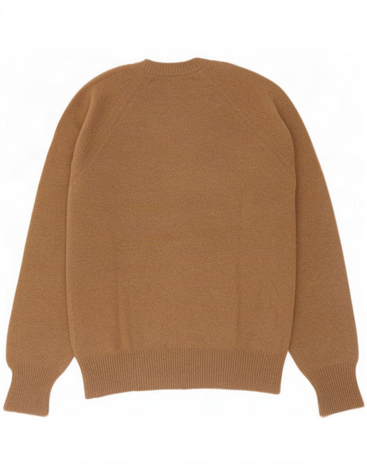 Vintage Herre V-hals sweater IT 52 Stor Brun