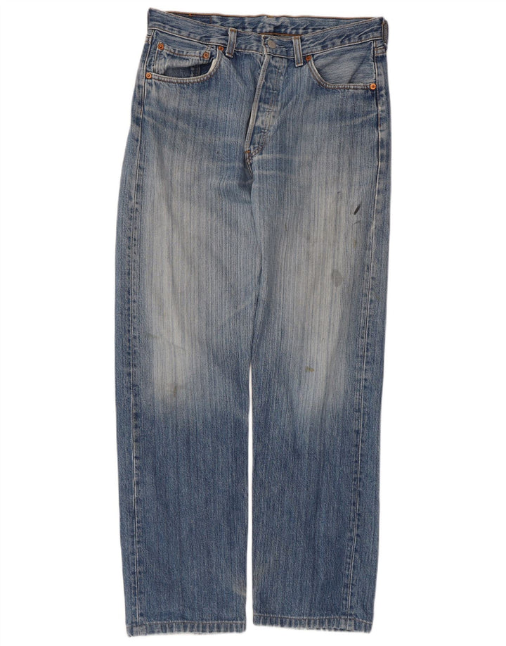 Levi's Herre 501 Straight Jeans W33 L29 Blå Bomuld