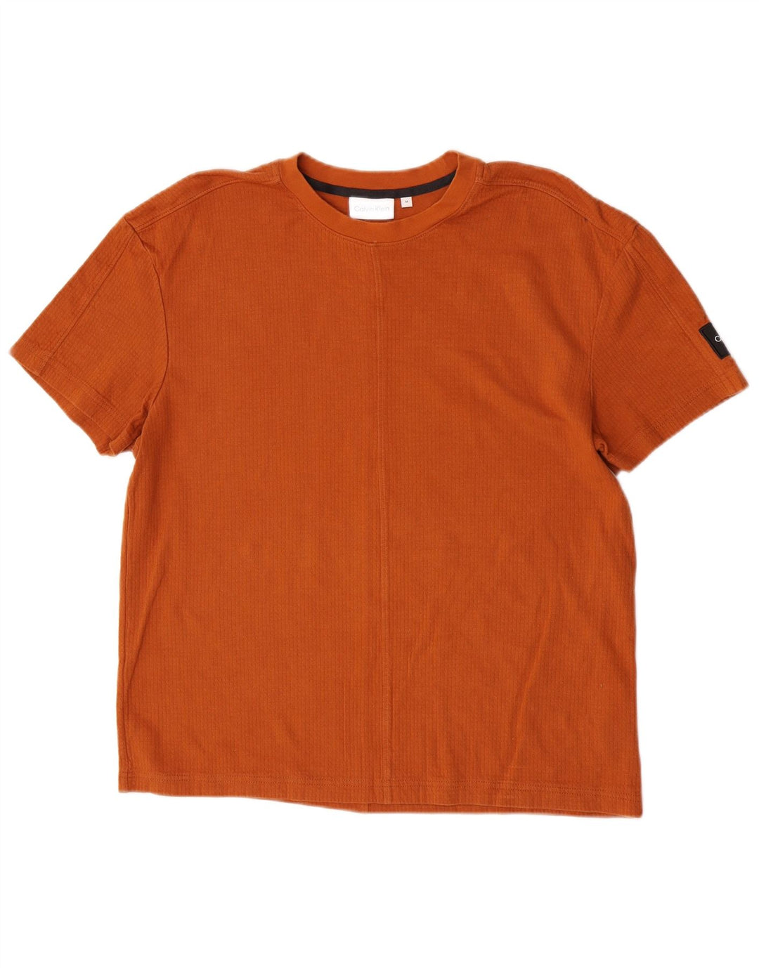 Calvin Klein Herre T-Shirt Top Medium Orange Bomuld