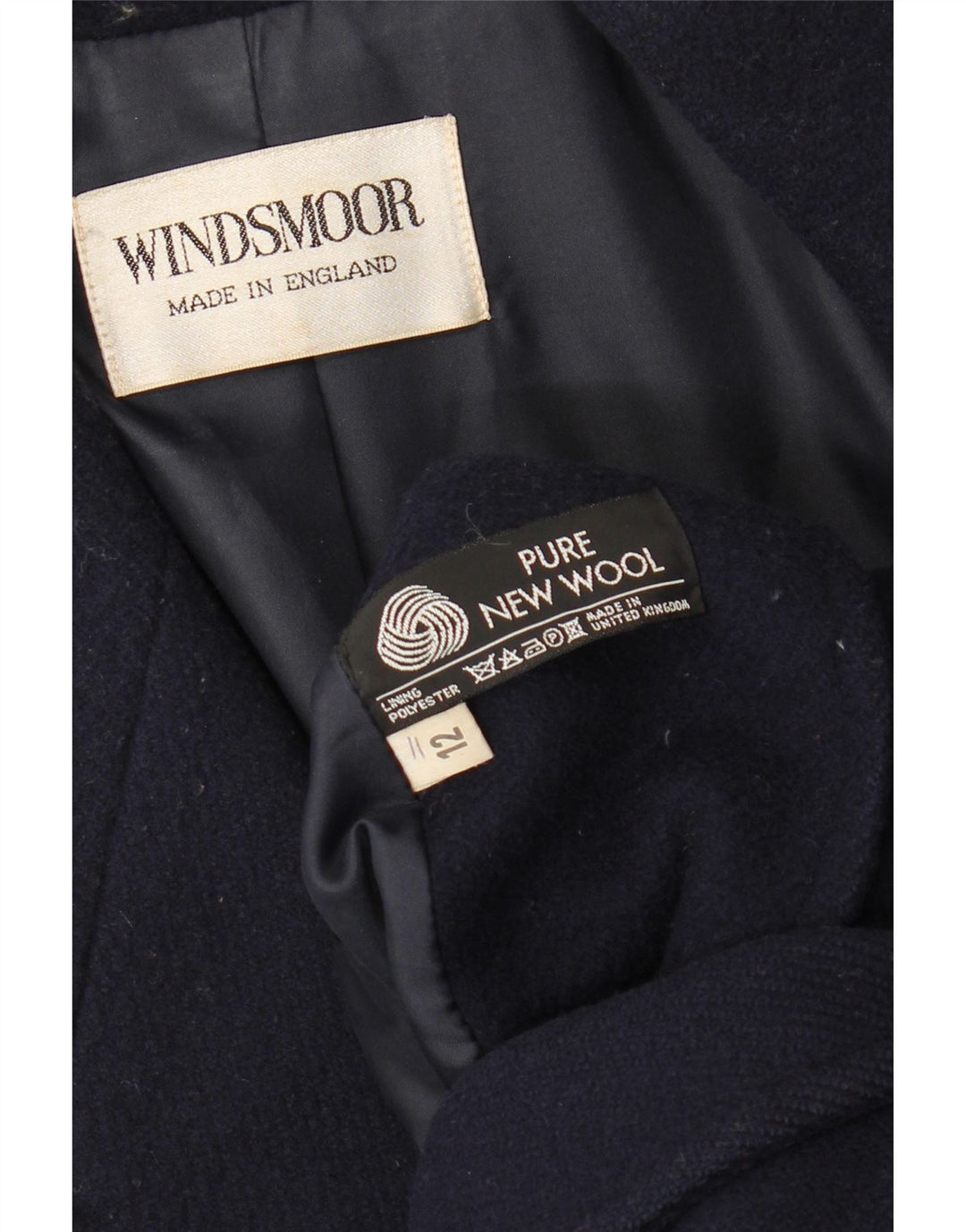 WINDSMOOR Dame Oversized Dobbeltradet Frakke UK 12 Medium Navy Blue