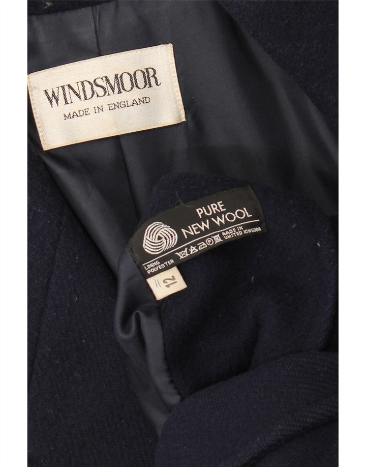 WINDSMOOR Dame Oversized Dobbeltradet Frakke UK 12 Medium Navy Blue