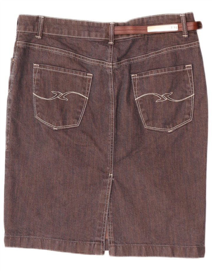 Trussardi Dame Denim Nederdel IT 46 Large W34 Brun Bomuld