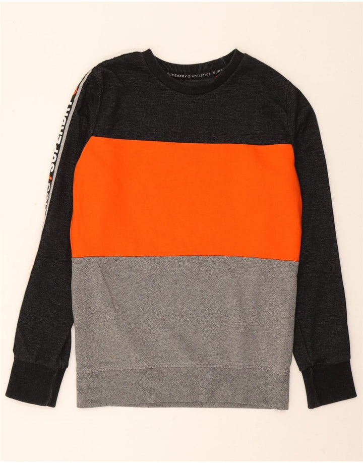 Superdry grafisk sweatshirt til mænd, lille flerfarvet farveblok
