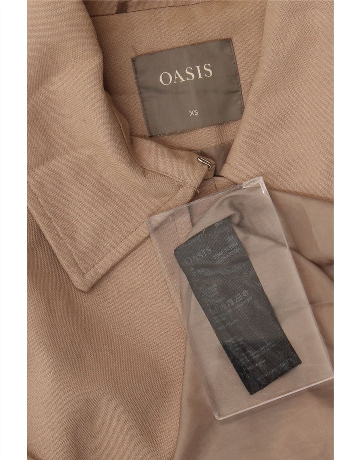 Oasis Trench Coat til kvinder UK 6 XS Beige Polyester