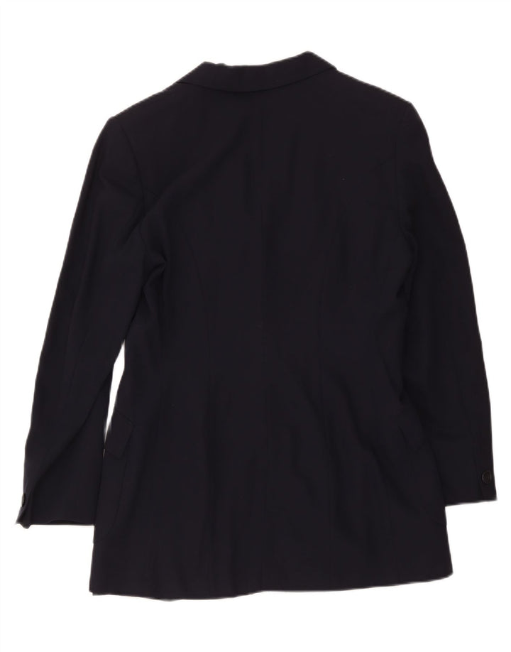 Sportmax Dame Blazer Jacket UK 12 Medium Navy Blue Uld