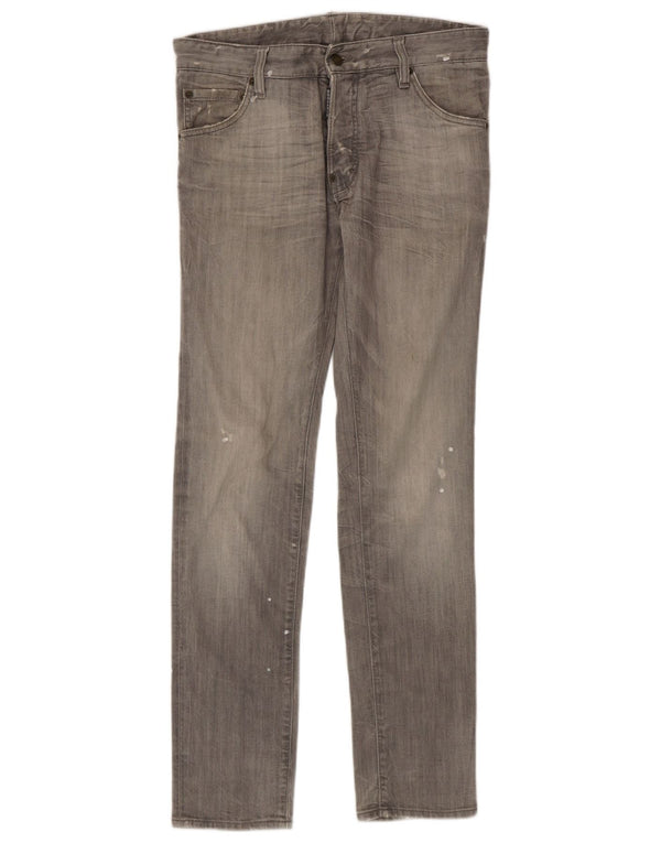 Dsquared2 Herre Distressed Skinny Jeans IT 46 Small W32 L32 Grå plettet