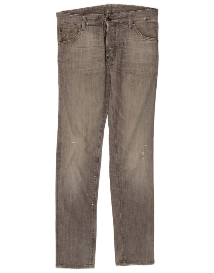 Dsquared2 Herre Distressed Skinny Jeans IT 46 Small W32 L32 Grå plettet