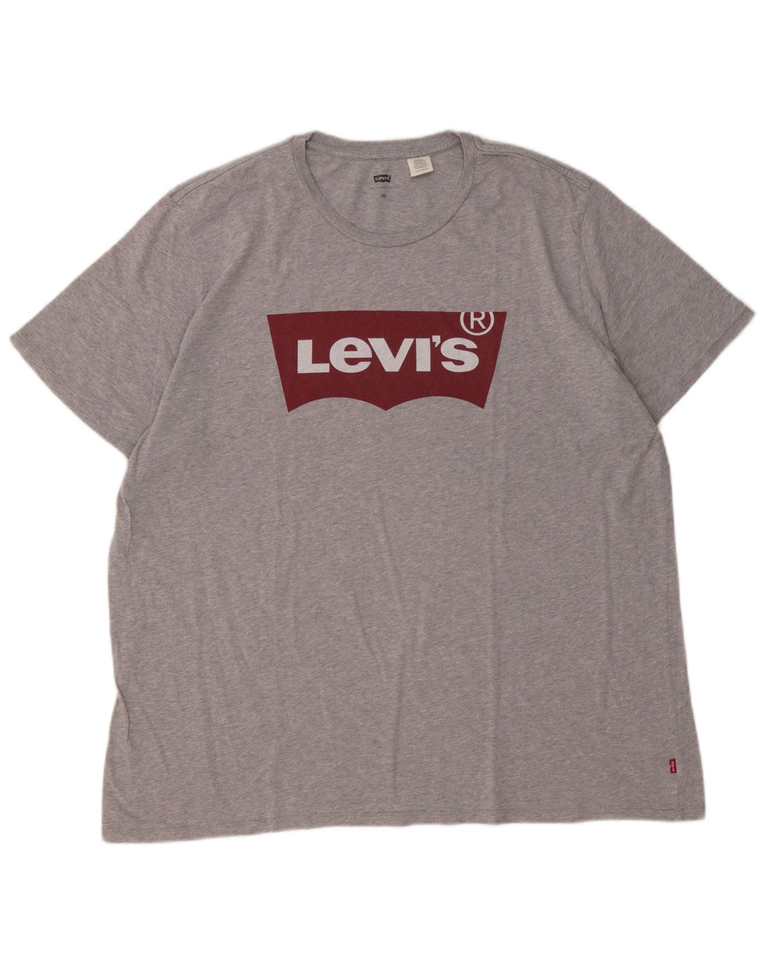 Levi's Herre grafisk T-shirt Top 2XL Grå Flecked Bomuld