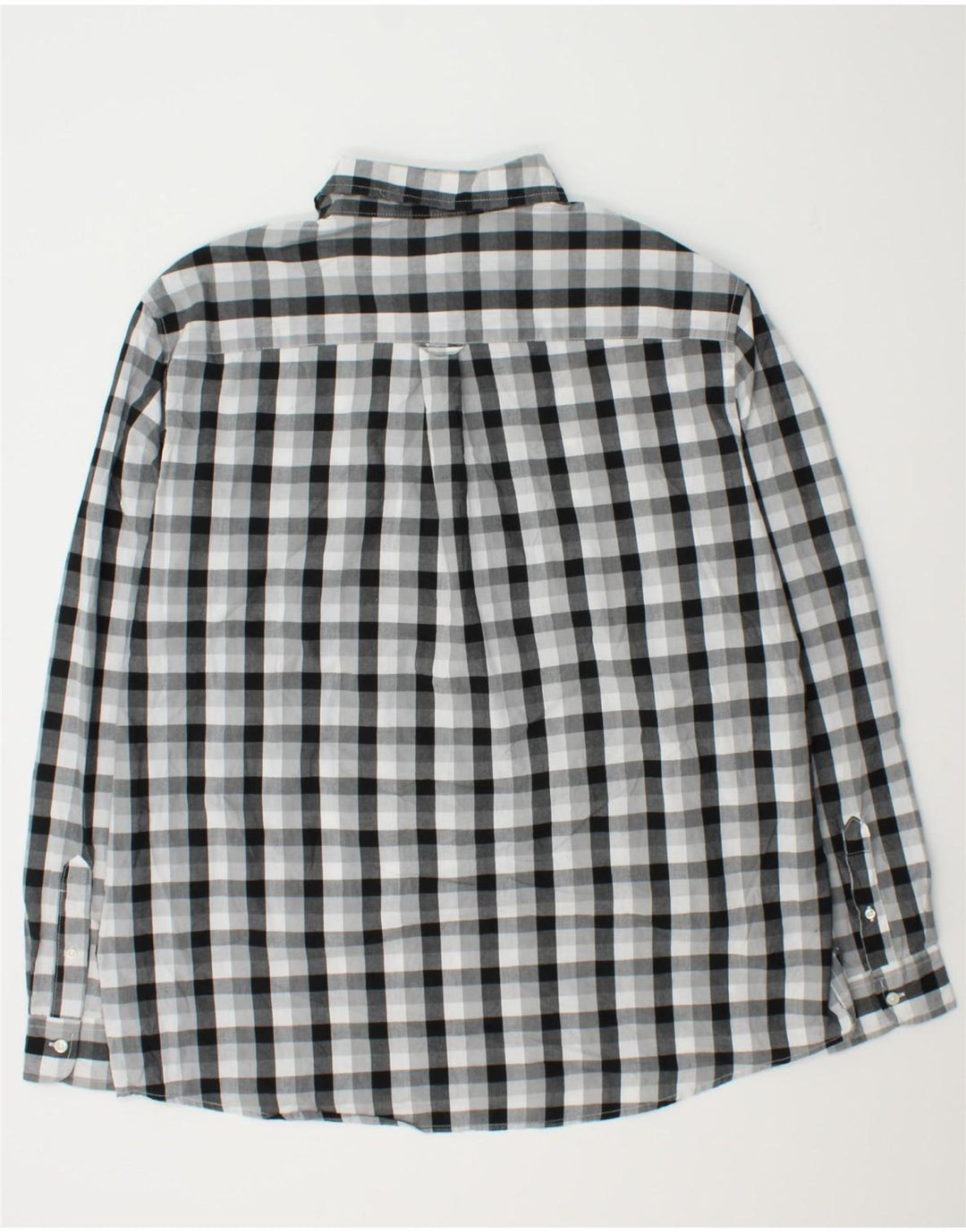 CHAPS Mens Shirt 2XL Black Check Cotton Vintage Chaps and Second-Hand Chaps from Messina Hembry 