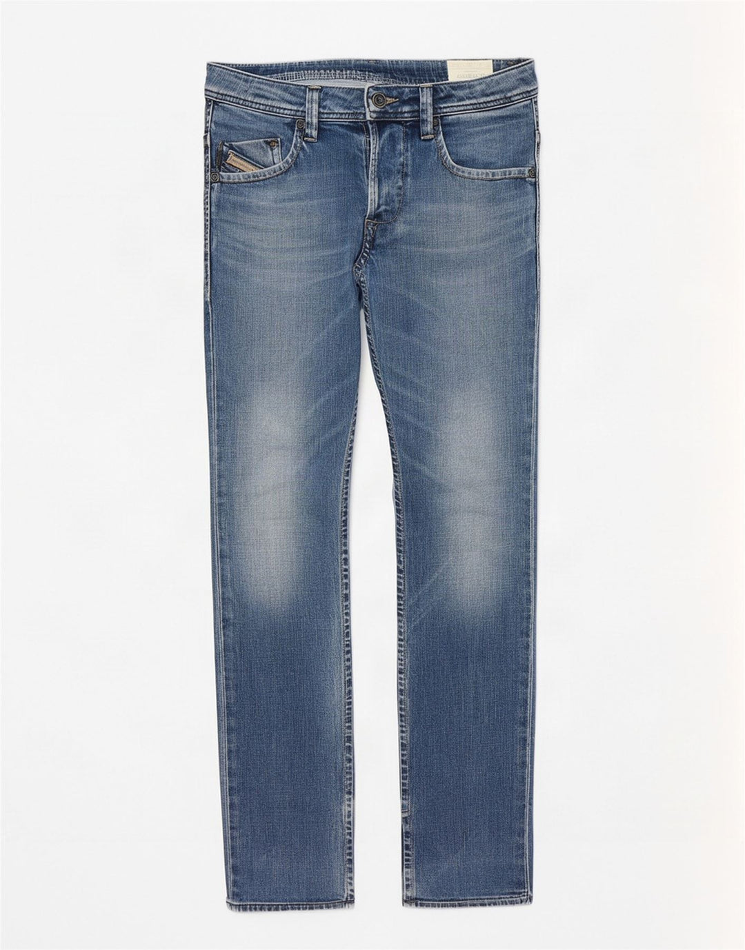 Diesel Herre Darron Slim Straight Jeans W30 L32 Blå Bomuld