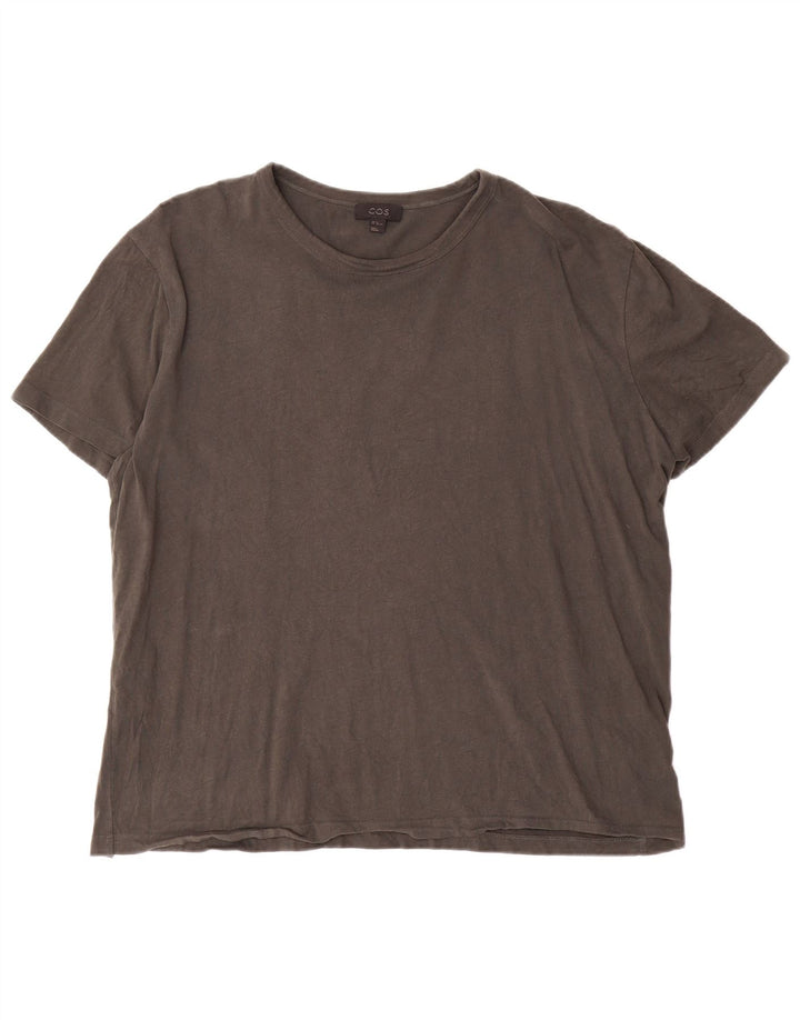 Cos Herre T-Shirt Top XL Grå Bomuld