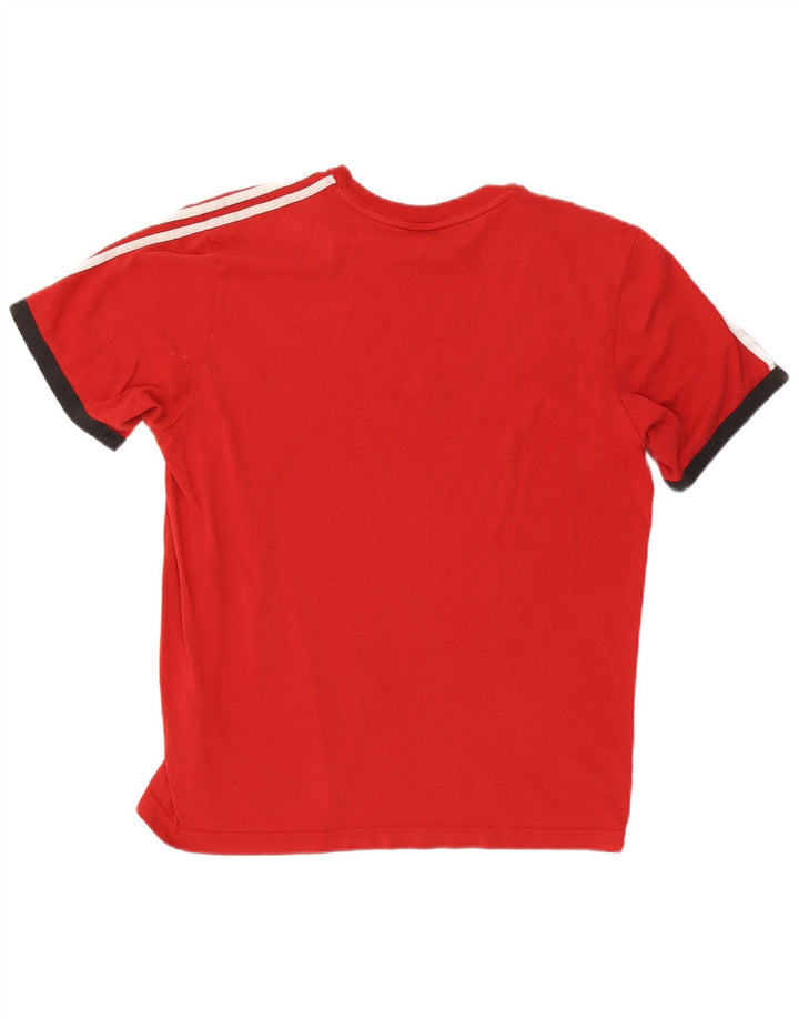 Adidas Herre T-Shirt Top Stor Rød Colourblock Bomuld