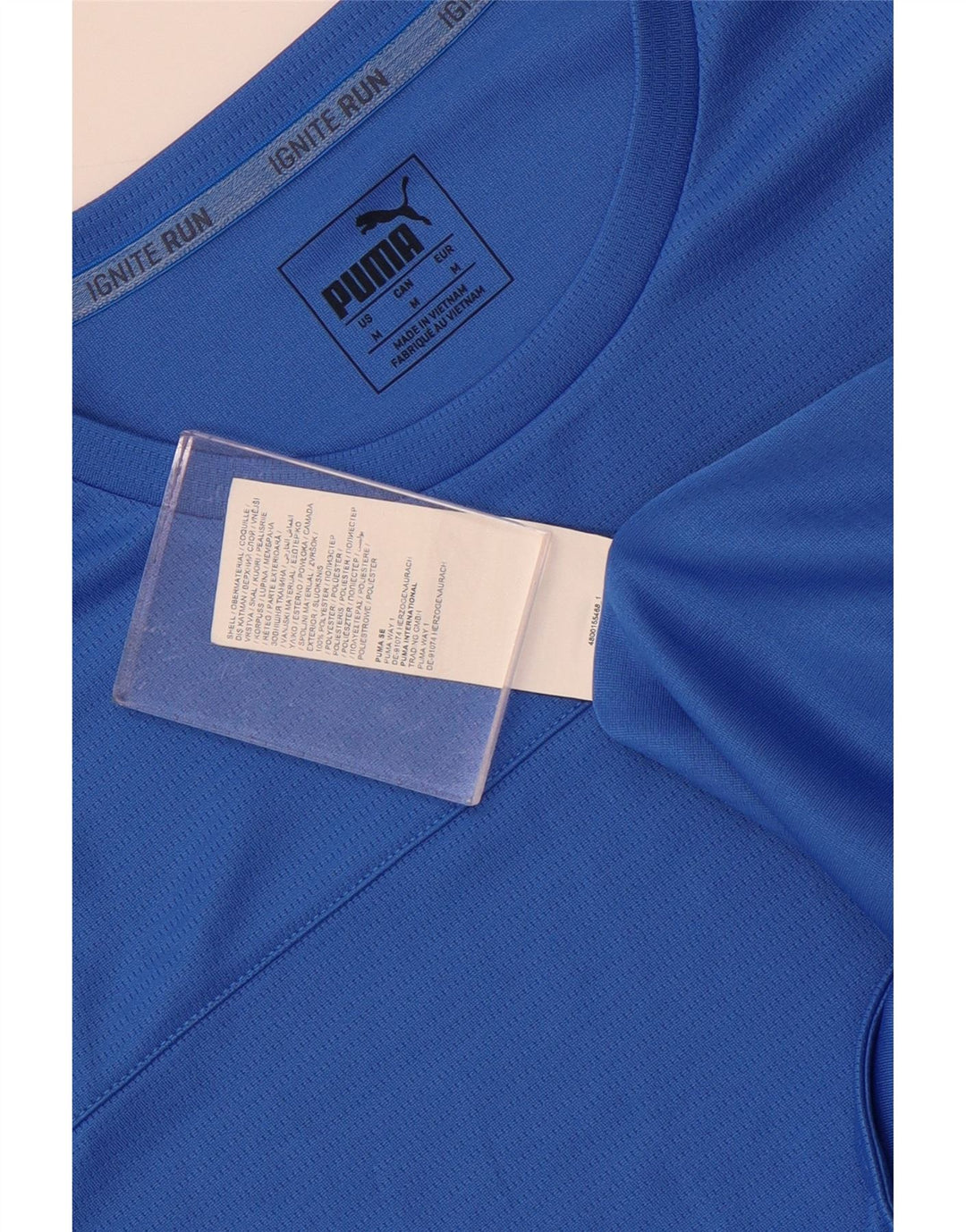 Puma T-shirt top mellemblå polyester til mænd