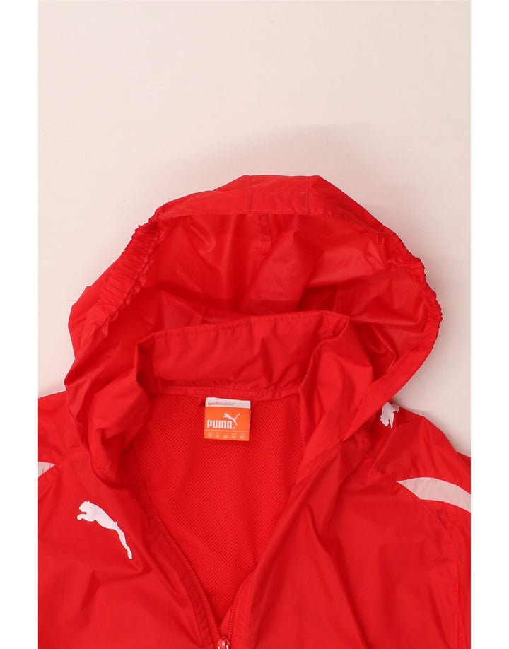PUMA Mens Hooded Rain Jacket UK 34 XS Red Nylon Vintage Puma and Second-Hand Puma from Messina Hembry 