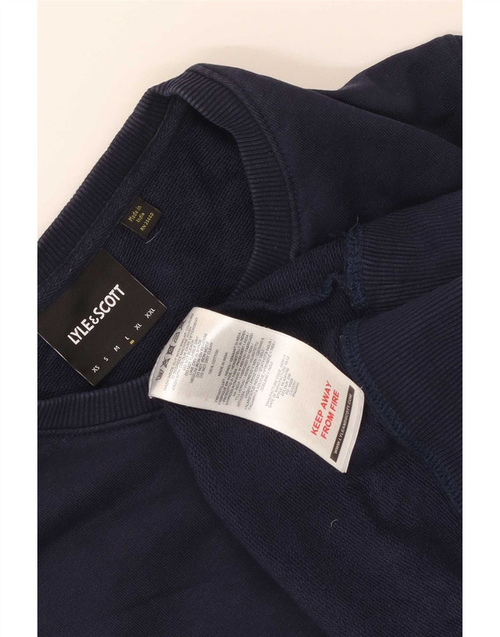 Lyle & Scott Sweatshirt til mænd, stor marineblå bomuld