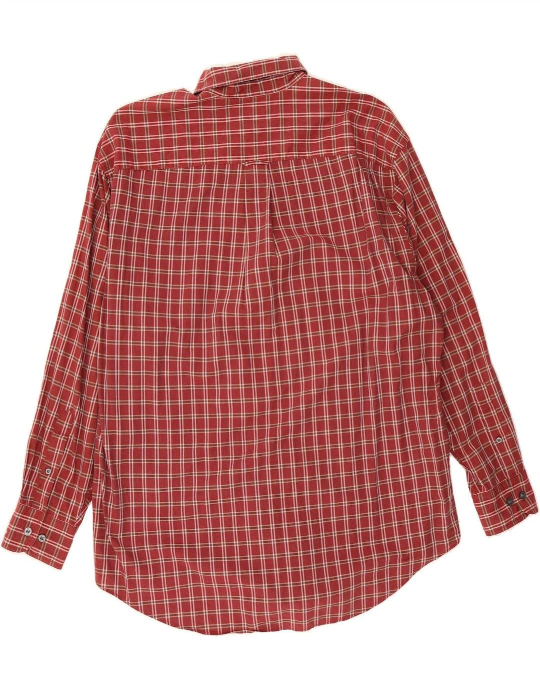 NAUTICA Mens Shirt Large Red Check Cotton Vintage Nautica and Second-Hand Nautica from Messina Hembry 