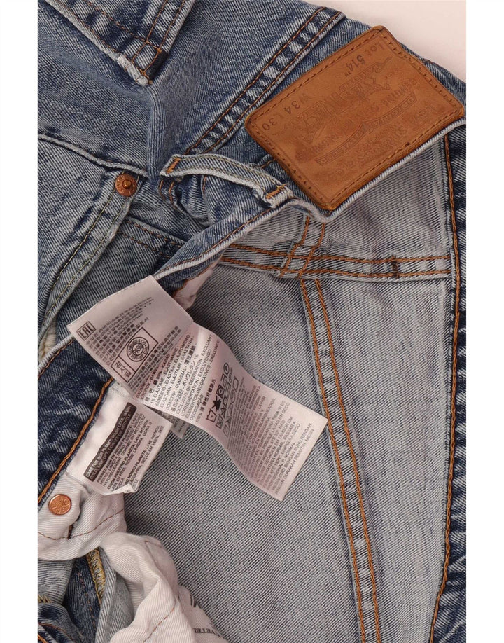 Levi's Herre 514 Straight Jeans W34 L30 Blå Bomuld