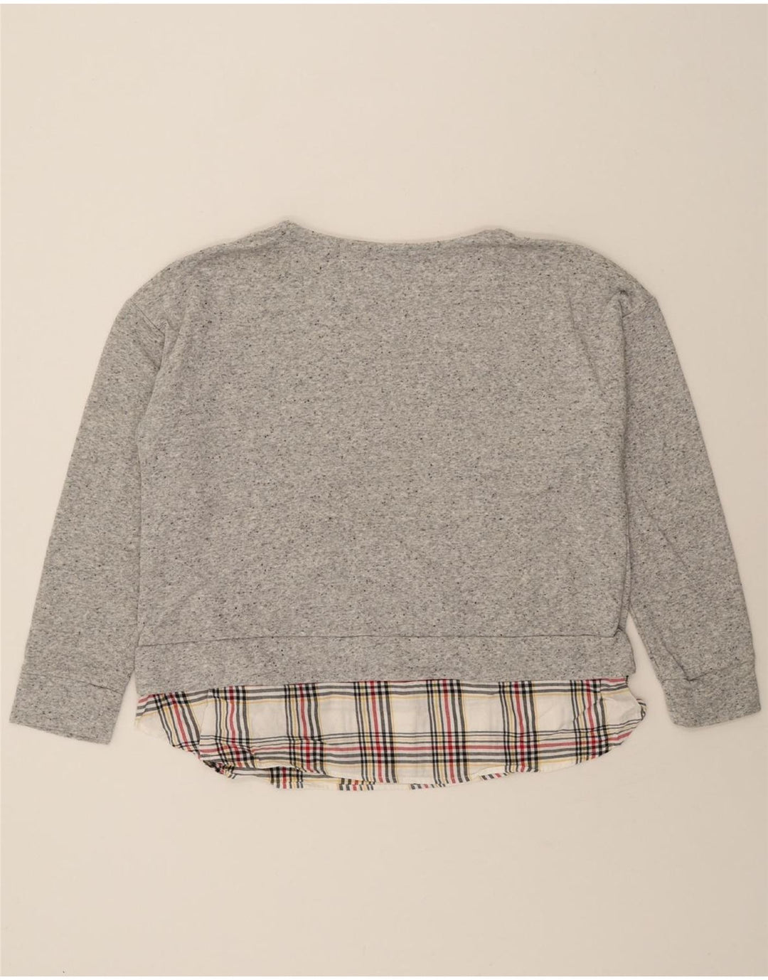 IZOD Womens Sweatshirt Jumper UK 18 XL Grey Flecked Cotton Vintage Izod and Second-Hand Izod from Messina Hembry 