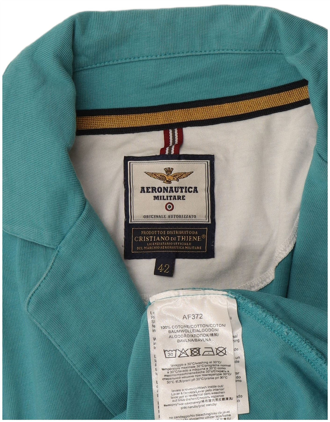 Aeronautica Militare Dame 2-knaps blazerjakke IT 42 Mellemblå bomuld