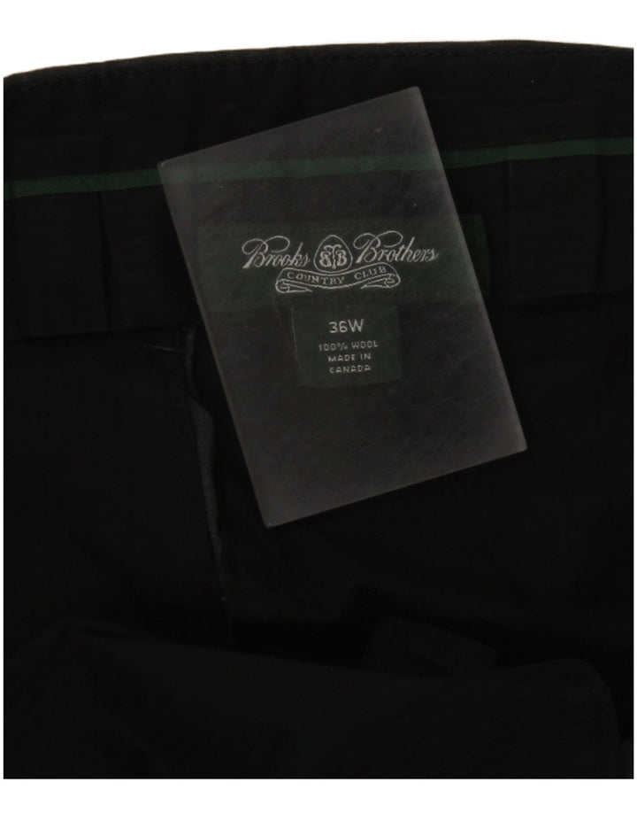 BROOKS BROTHERS Lige jakkesæt til herrebukser W36 L30 Grå uld