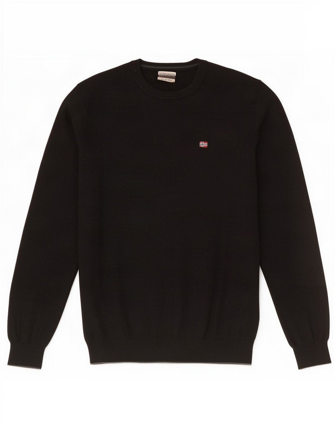Napapijri Herre Crew Neck Jumper Sweater Medium Sort Uld