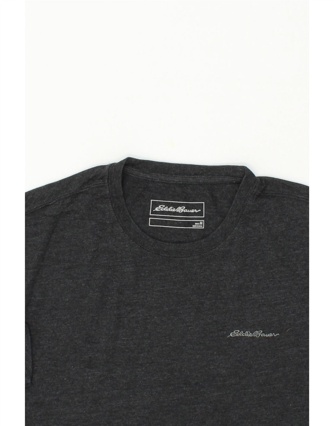 EDDIE BAUER Mens T-Shirt Top Medium Grey Flecked Cotton Vintage Eddie Bauer and Second-Hand Eddie Bauer from Messina Hembry 