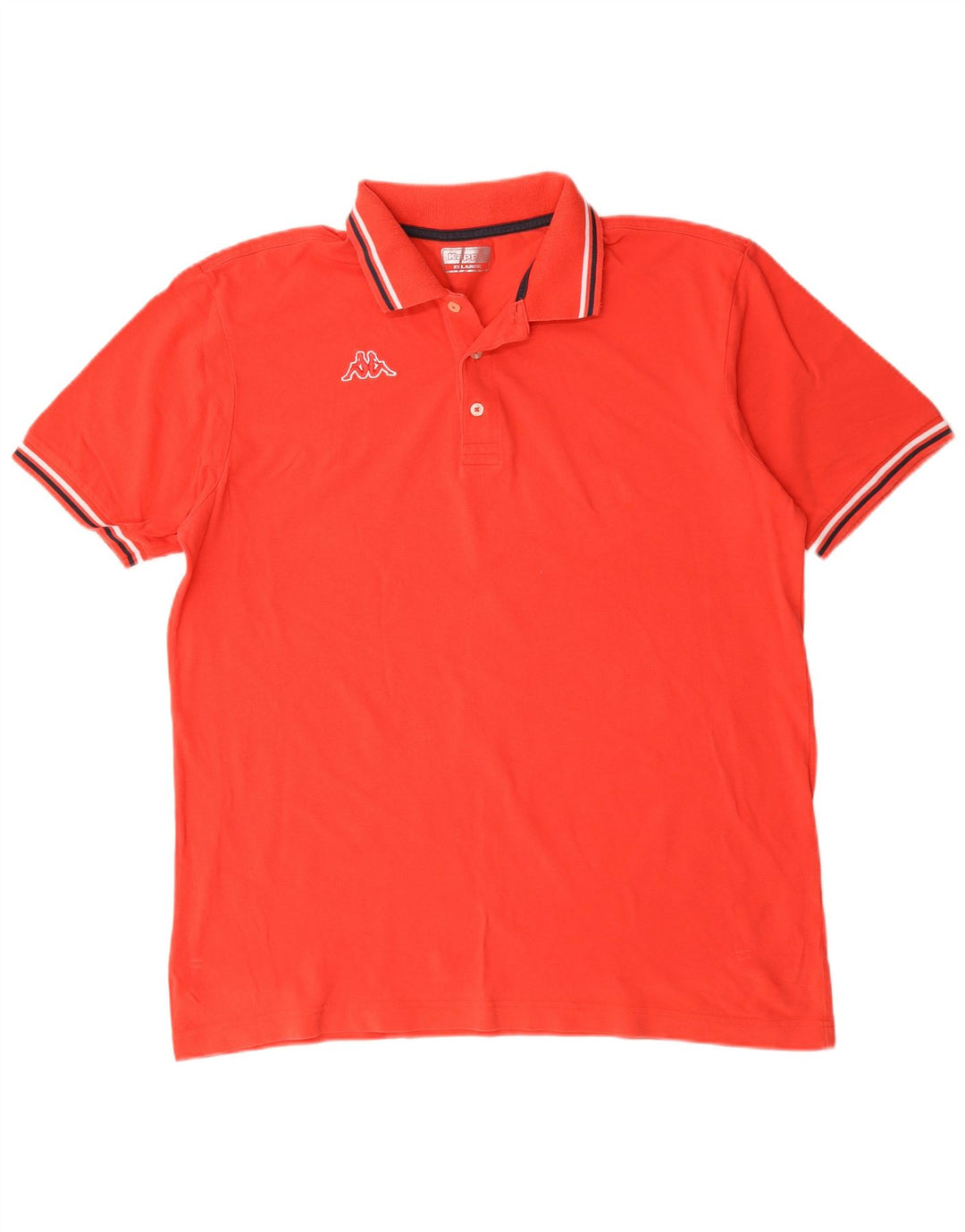 Kappa herre poloshirt XL rød bomuld