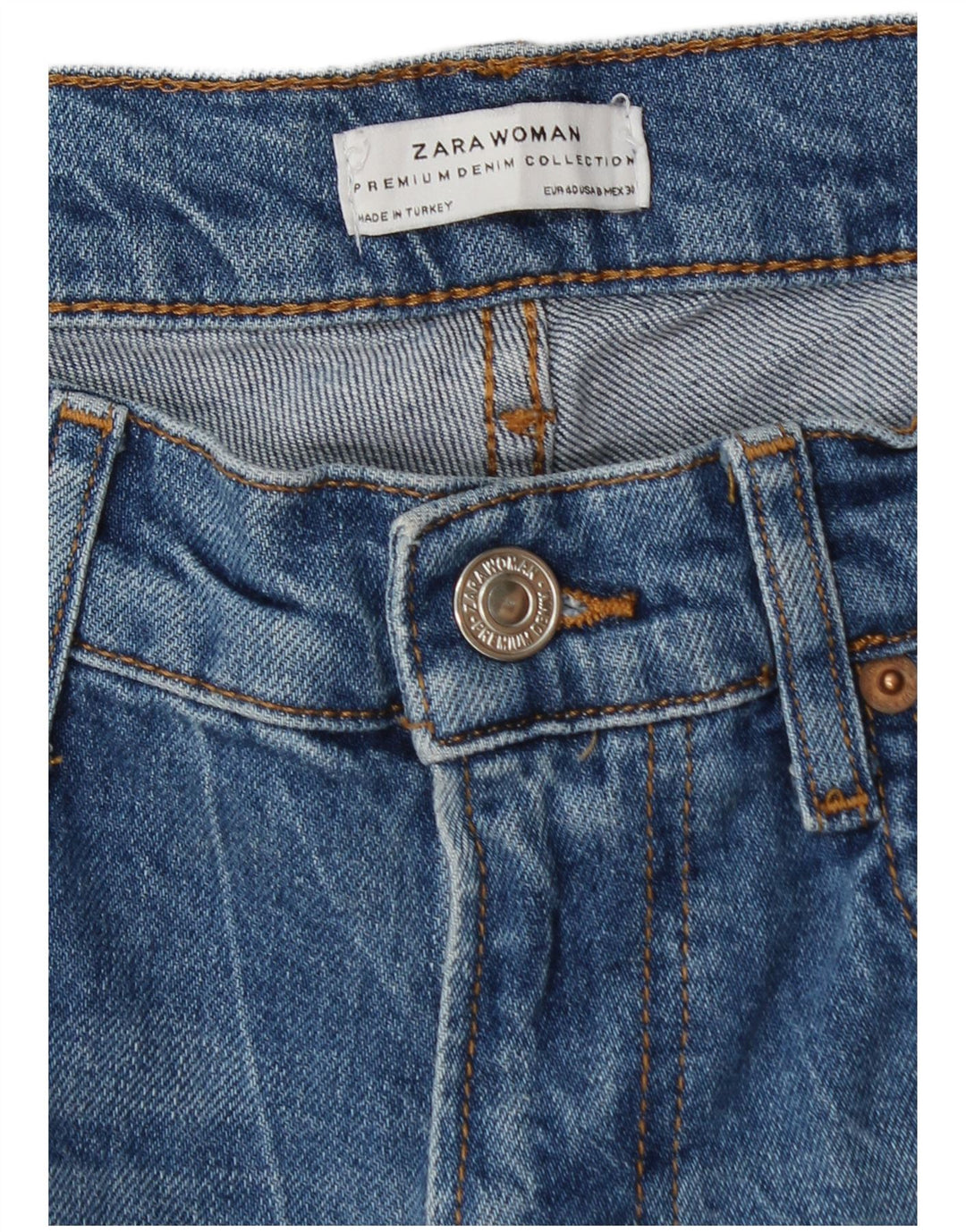 Zara Straight Jeans til mænd EU 40 Medium W31 L26 Blå
