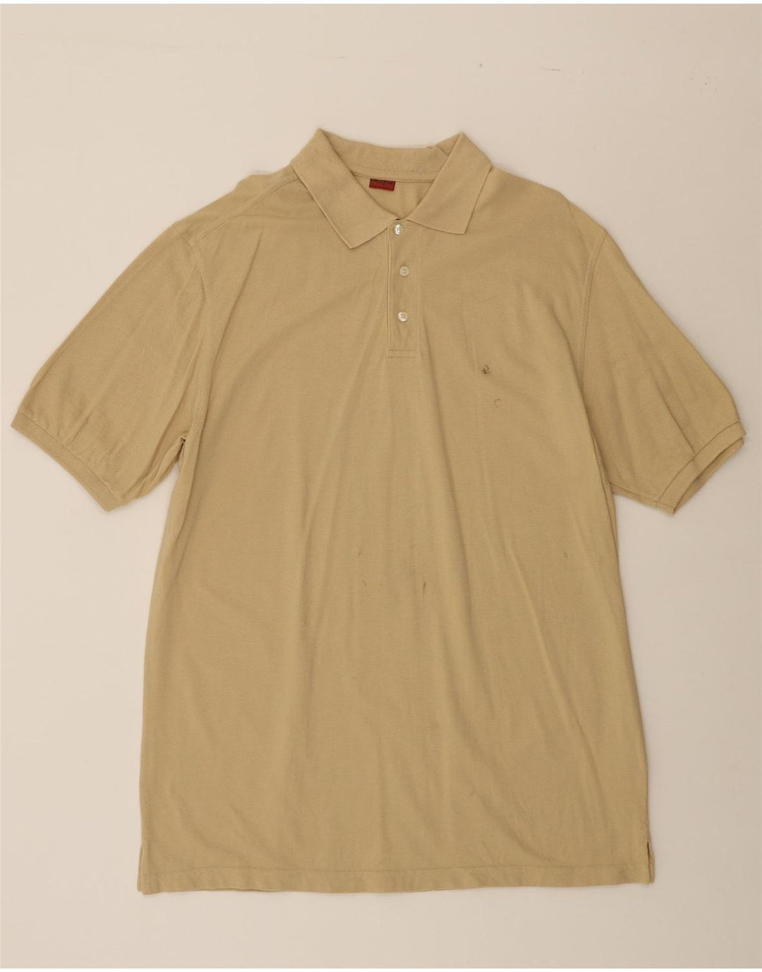 INVICTA Mens Polo Shirt 2XL Beige Cotton Vintage Invicta and Second-Hand Invicta from Messina Hembry 