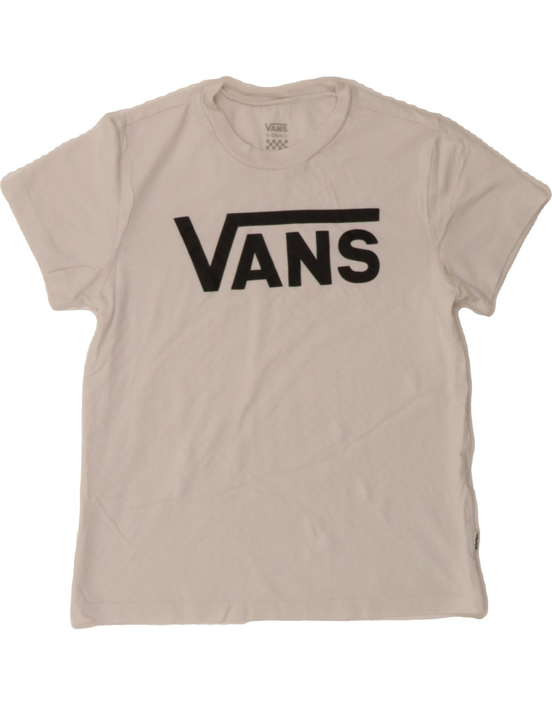 VANS Womens Graphic T-Shirt Top UK 6 XS White Vintage Vans and Second-Hand Vans from Messina Hembry 