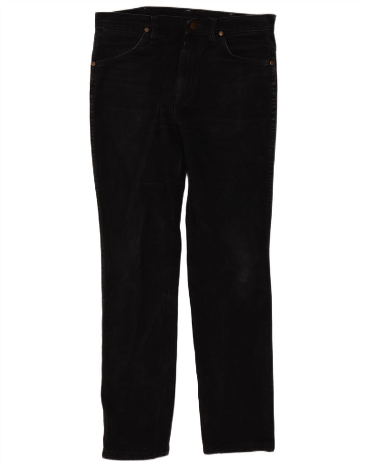 Wrangler Straight Jeans til mænd W29 L30 sort bomuld