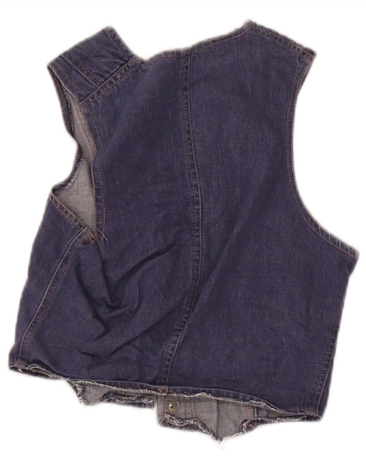 Vintage pige denim vest 8-9 år blå