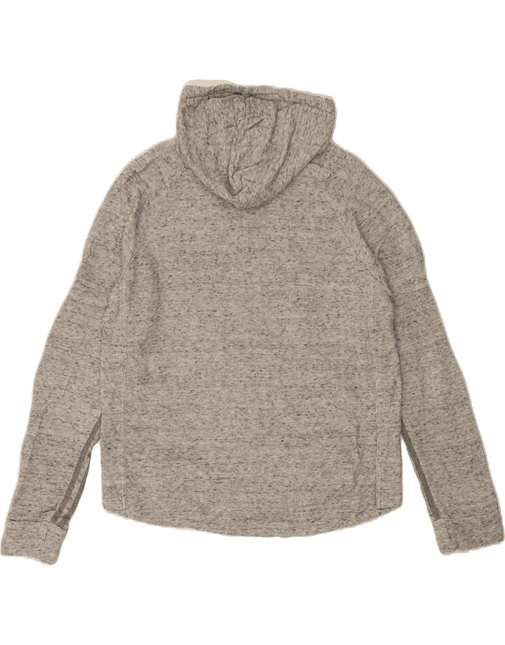 ADIDAS Womens Hoodie Jumper UK 12/14 Medium Grey Flecked Vintage Adidas and Second-Hand Adidas from Messina Hembry 