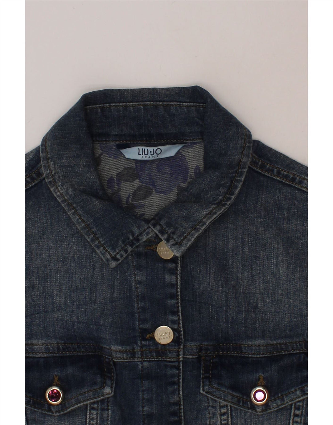 LIU JO Girls Crop Denim Jacket 11-12 Years Blue Cotton Vintage Liu Jo and Second-Hand Liu Jo from Messina Hembry 