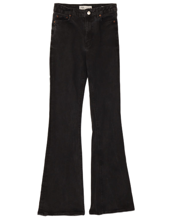 Zara Dame Skinny Flared Jeans EU 36 XS W26 L31 Grå