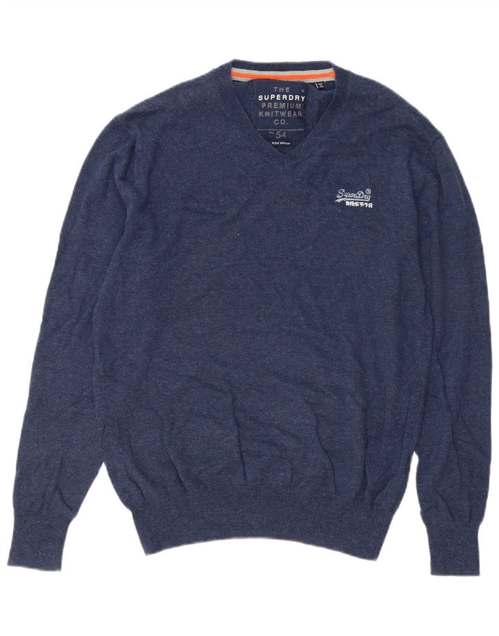 Superdry Herre V-hals sweater Medium marineblå bomuld