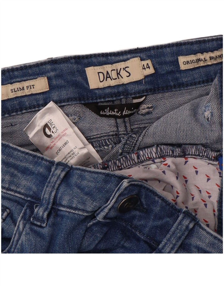 Dacks Dame Slim Jeans IT 44 Medium W30 L28 Blå Bomuld