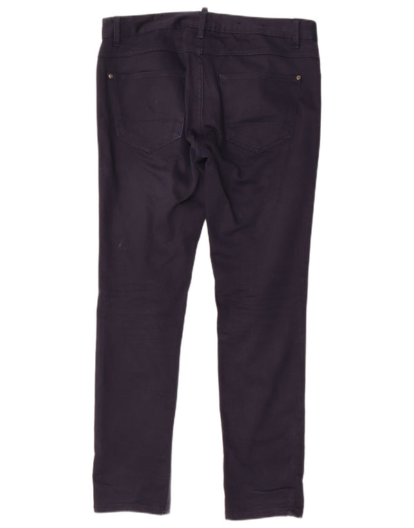 Zara Herre Slim Casual Bukser EU 42 Large W32 L29 Navy Blue