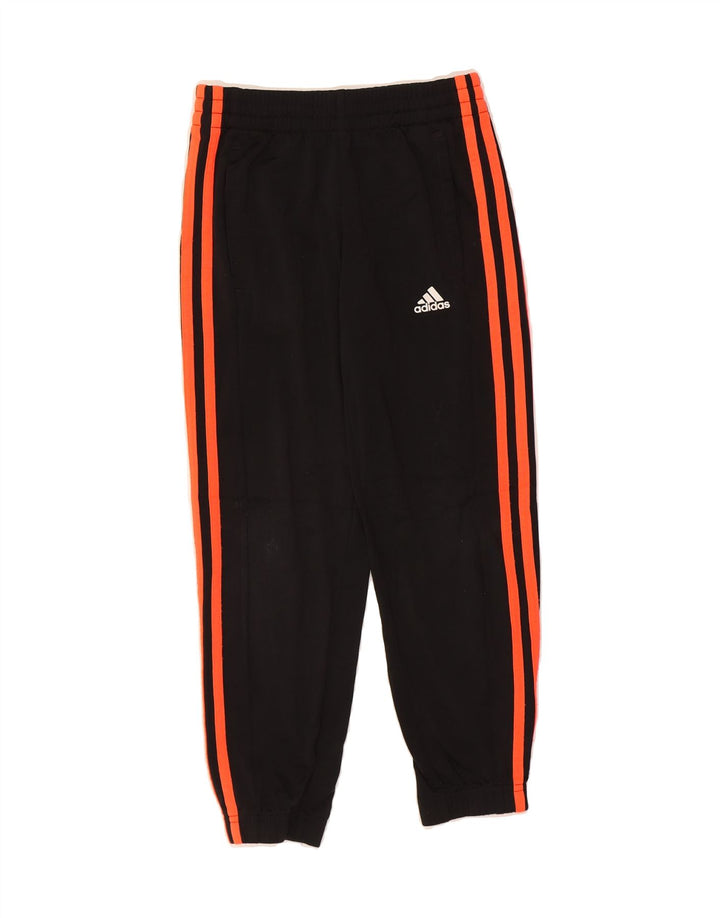 ADIDAS Boys Tracksuit Trousers Joggers 7-8 Years  Black Polyester Vintage Adidas and Second-Hand Adidas from Messina Hembry 