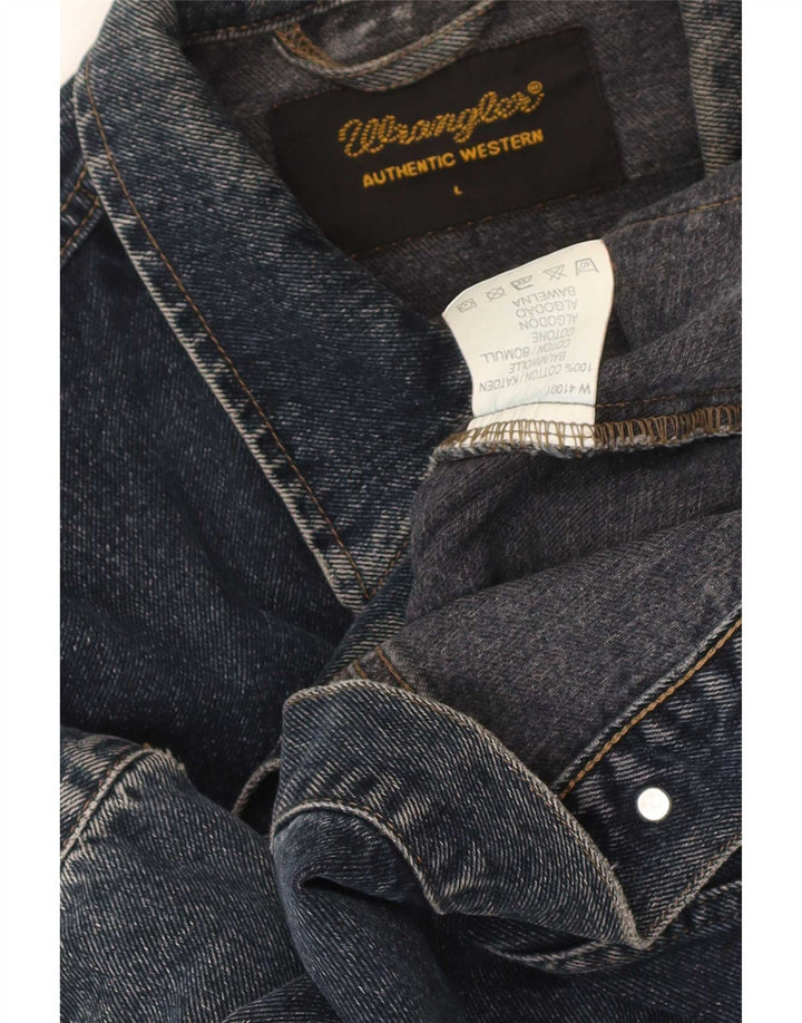 Wrangler Herre denimjakke UK 40 Stor marineblå bomuld