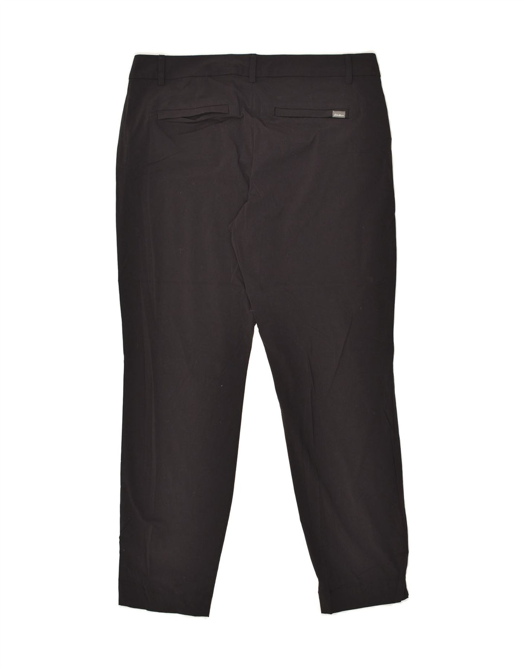EDDIE BAUER Womens Slim Chino Trousers US 10 Medium W30 L28 Black Nylon | Vintage Eddie Bauer | Thrift | Second-Hand Eddie Bauer | Used Clothing | Messina Hembry 