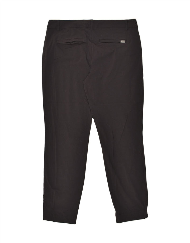 EDDIE BAUER Womens Slim Chino Trousers US 10 Medium W30 L28 Black Nylon | Vintage Eddie Bauer | Thrift | Second-Hand Eddie Bauer | Used Clothing | Messina Hembry 